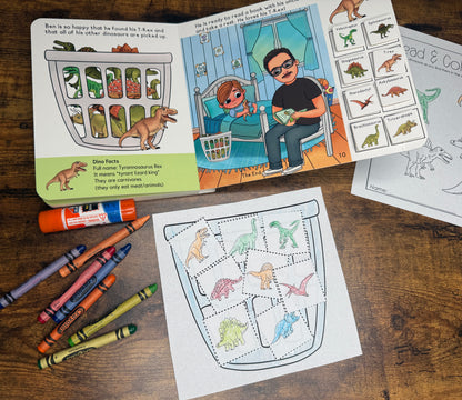 NEW! Time to Rest T-Rex ~  Lift-a-Flap Board Book + downloadable extras
