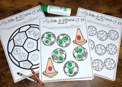 Dab a Sound Soccer Edition ~ Print & Go for Articulation Speech Therapy
