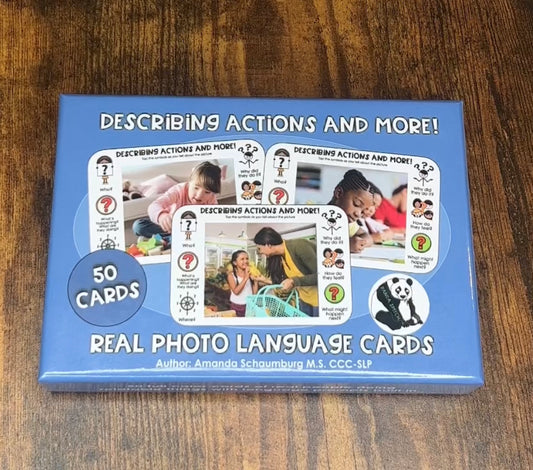 CLEARANCE Real Photo Language Cards: Describing Actions & More (Physical Cards)