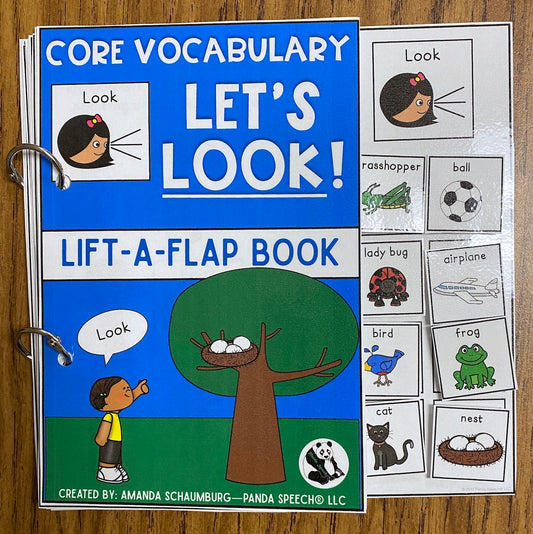 Core Vocabulary LOOK Lift A Flap Book (Print & Make Book)