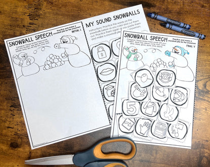 Speech Snowballs ~ One Page Articulation & Language Craft