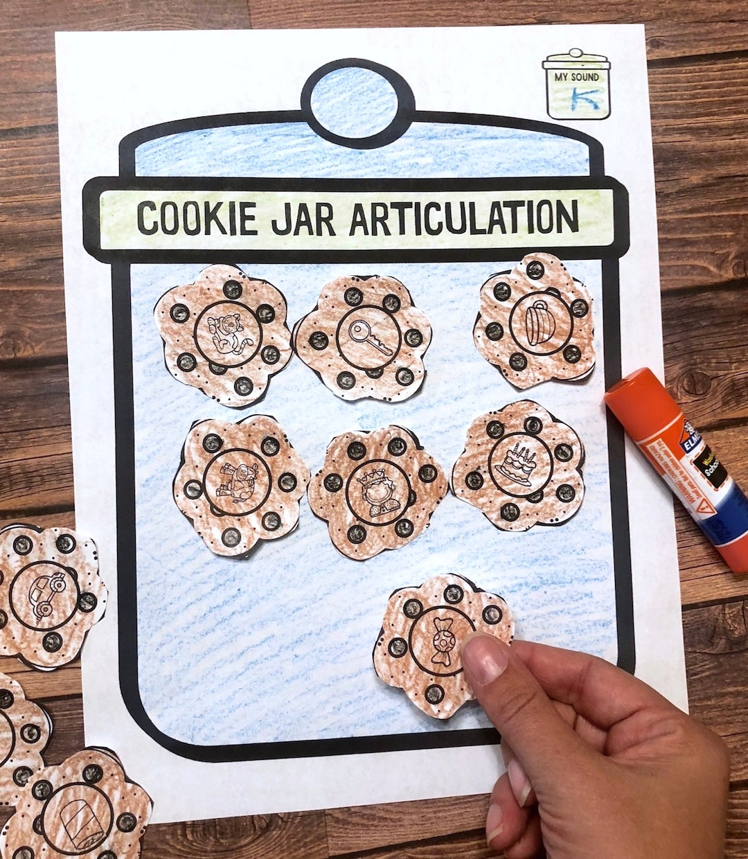 Cookie Jar Articulation ~ Cut and Paste Craft for Speech Therapy