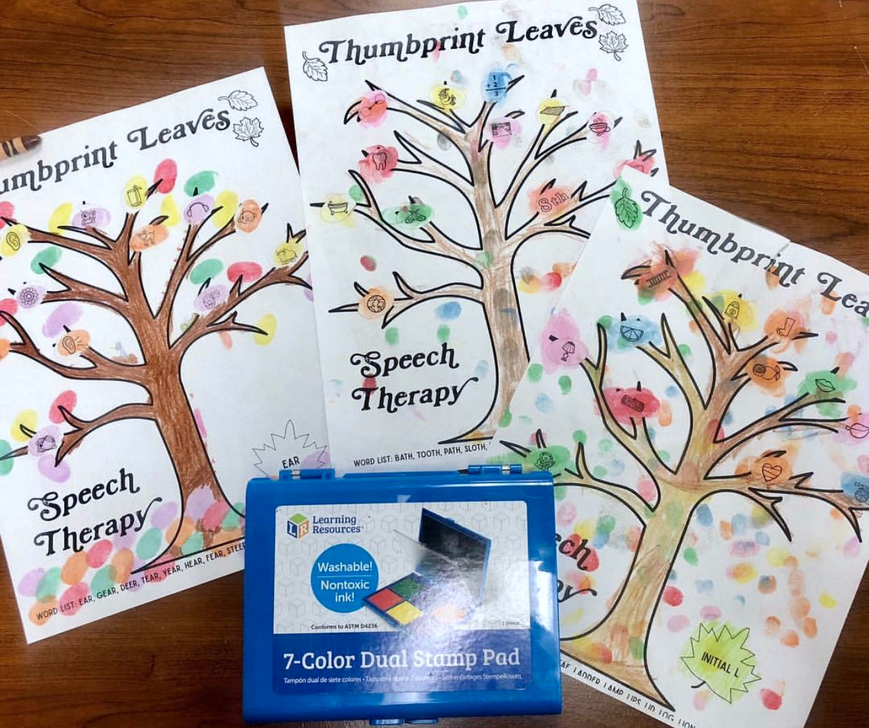 Falling Leaves Thumbprints A Speech Therapy Craft Activity ~ Articulation Practice