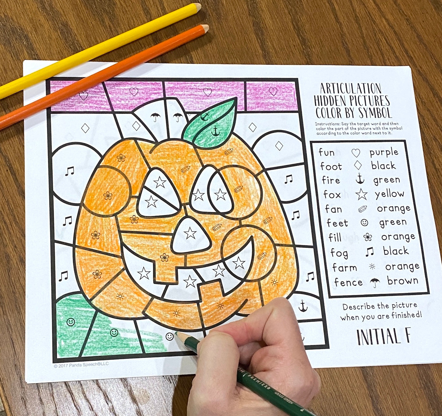 Color by Symbol Hidden Pictures - Halloween ~ A Speech Therapy Articulation Activity