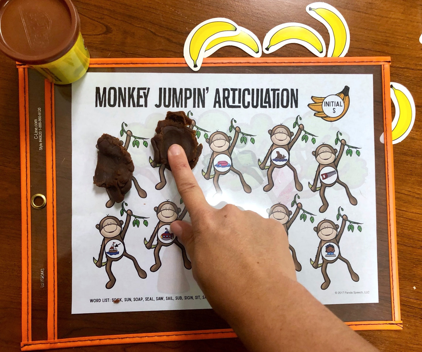 Monkey Jumpin' or Barrel of Monkeys Articulation ~ Speech Therapy Game Companion for ANY Monkey themed game