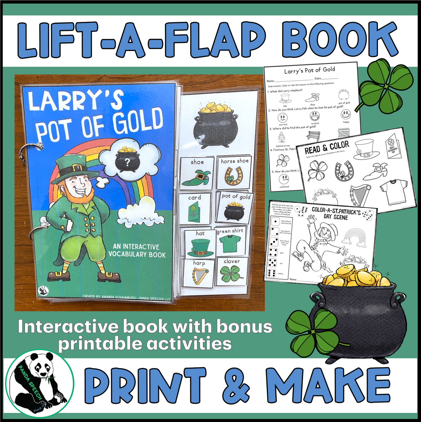 Larry's Pot of Gold Lift a Flap Book (Print & Make Book)