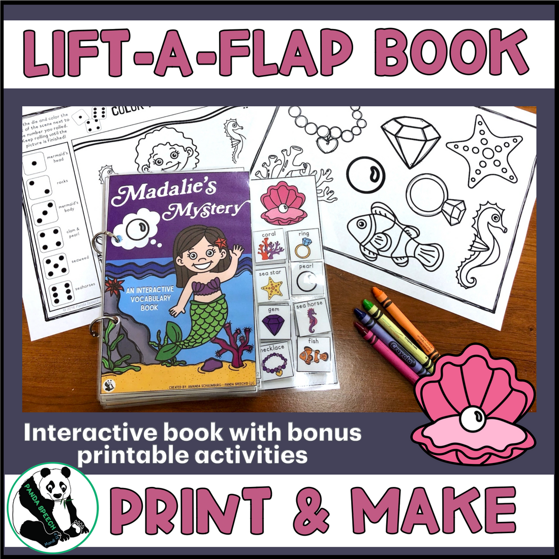 Madalie's' Mystery Lift a Flap Book (Print & Make Book) – Panda Speech LLC