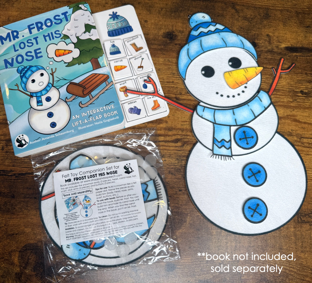 Felt Story Companion Set for Mr. Frost Lost His Nose~ Felt build a snowman (from book)