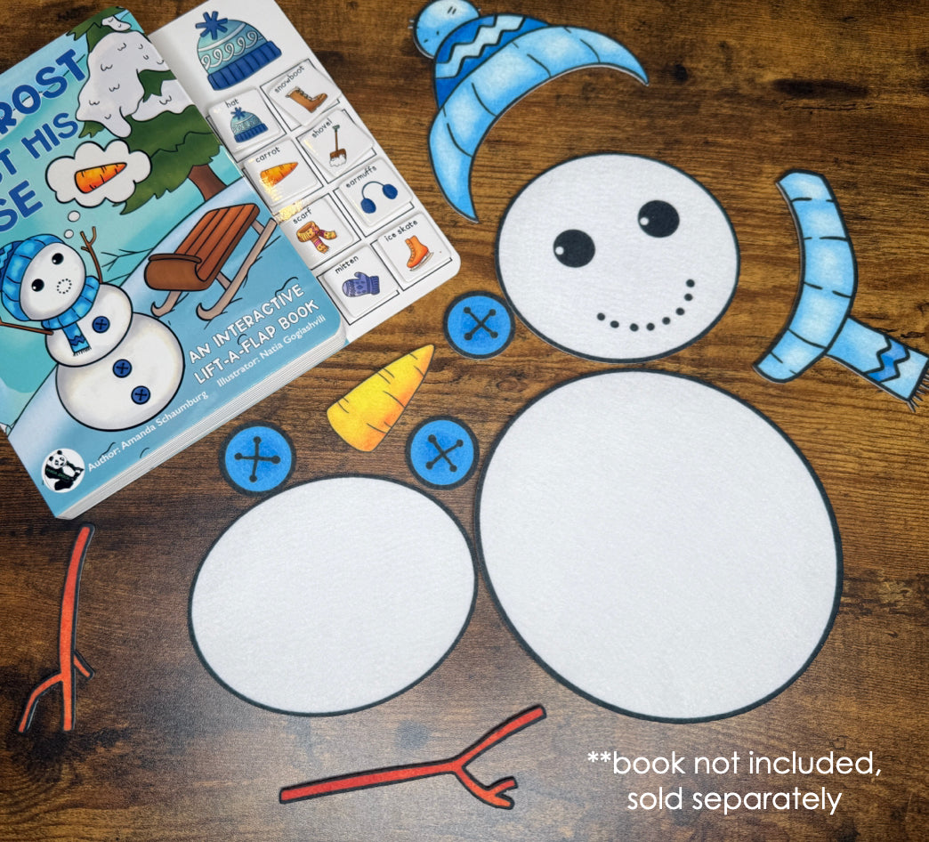 Felt Story Companion Set for Mr. Frost Lost His Nose~ Felt build a snowman (from book)