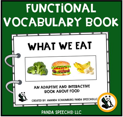 Real Photo Functional Vocabulary Book: What We Eat   Print & Make Book