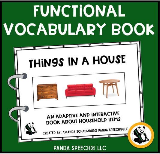 Real Photo Functional Vocabulary Book: THINGS IN A HOUSE Print & Make Book