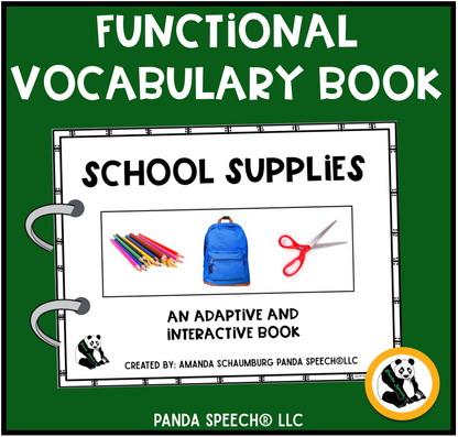 Real Photo Functional Vocabulary Book:SCHOOL SUPPLIES  Print & Make Book