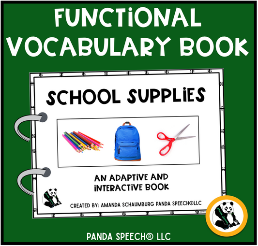 Real Photo Functional Vocabulary Book:SCHOOL SUPPLIES  Print & Make Book