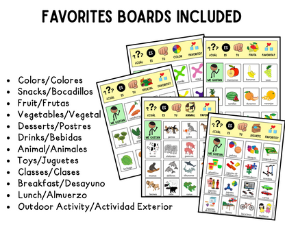 Mis Favoritos (My Favorites) Boards ~ Speech Therapy ~ AAC