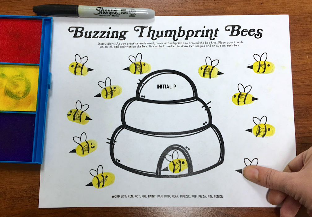 Buzzing Bees Thumbprints A Speech Therapy Craft Activity ~ Articulation Practice