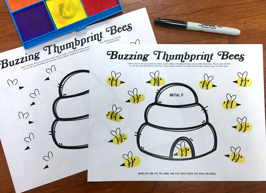 Buzzing Bees Thumbprints A Speech Therapy Craft Activity ~ Articulation Practice