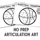 Basketball Thumbprints A Speech Therapy Craft Activity ~ Articulation Practice