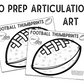 Football Thumbprints A Speech Therapy Craft Activity ~ Articulation Practice