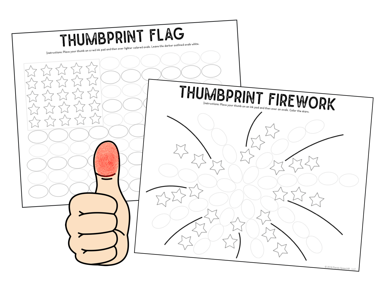 Flag Thumbprints A Speech Therapy Craft Activity ~ Articulation Practice