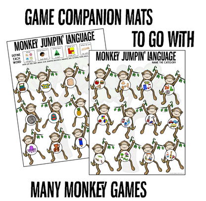 Monkey Jumpin' or Barrel of Monkeys Language~ Speech Therapy Game Companion for ANY Monkey Game