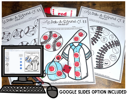 Dab a Sound Baseball Edition ~ Print & Go for Articulation Speech Therapy
