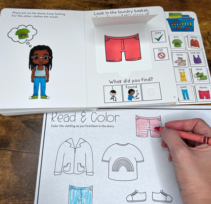 Time to Get Dressed ~  Lift-a-Flap Board Book + downloadable extras (Clothing Theme)