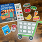 Felt Story Companion Set for Sheldon Goes Shopping~ Felt grocery cart and food (from book)