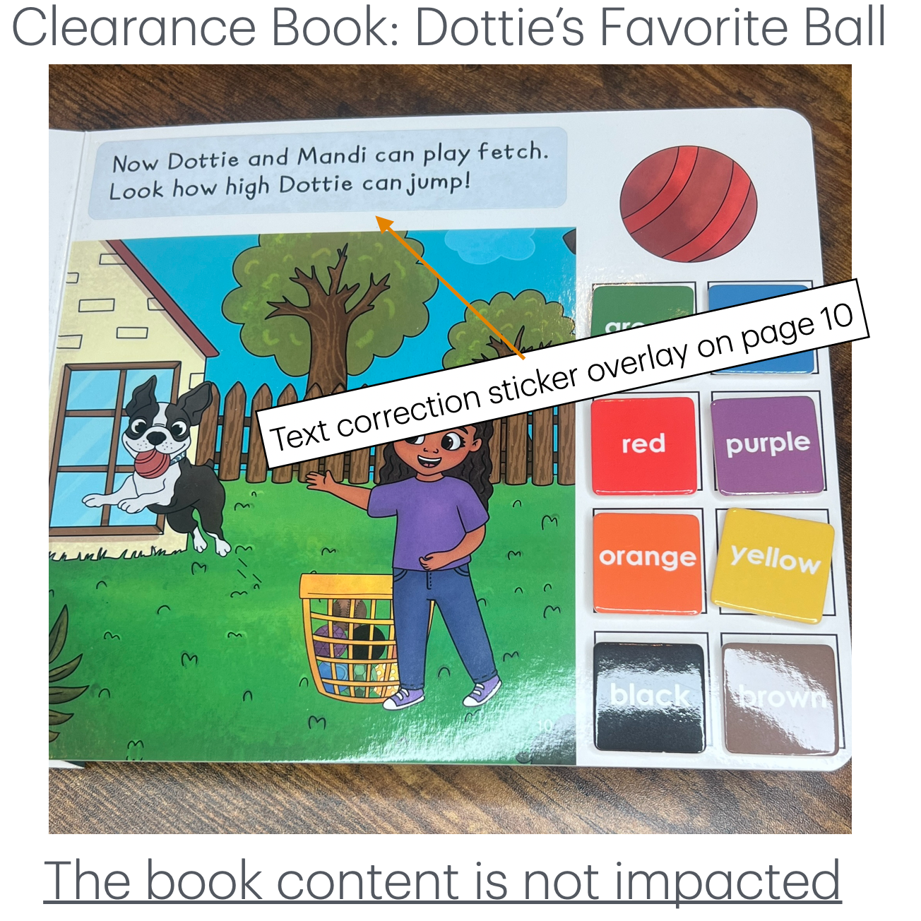 CLEARANCE Imperfect Dottie's Favorite Ball  ~  Lift-a-Flap Board Book + downloadable extras