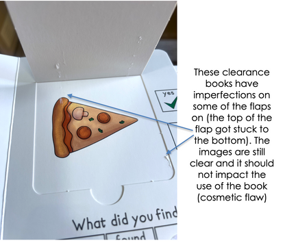 Clearance Jenna's Lunch (opened-like new)  ~  Lift-a-Flap Board Book + downloadable extras (Clothing Theme)