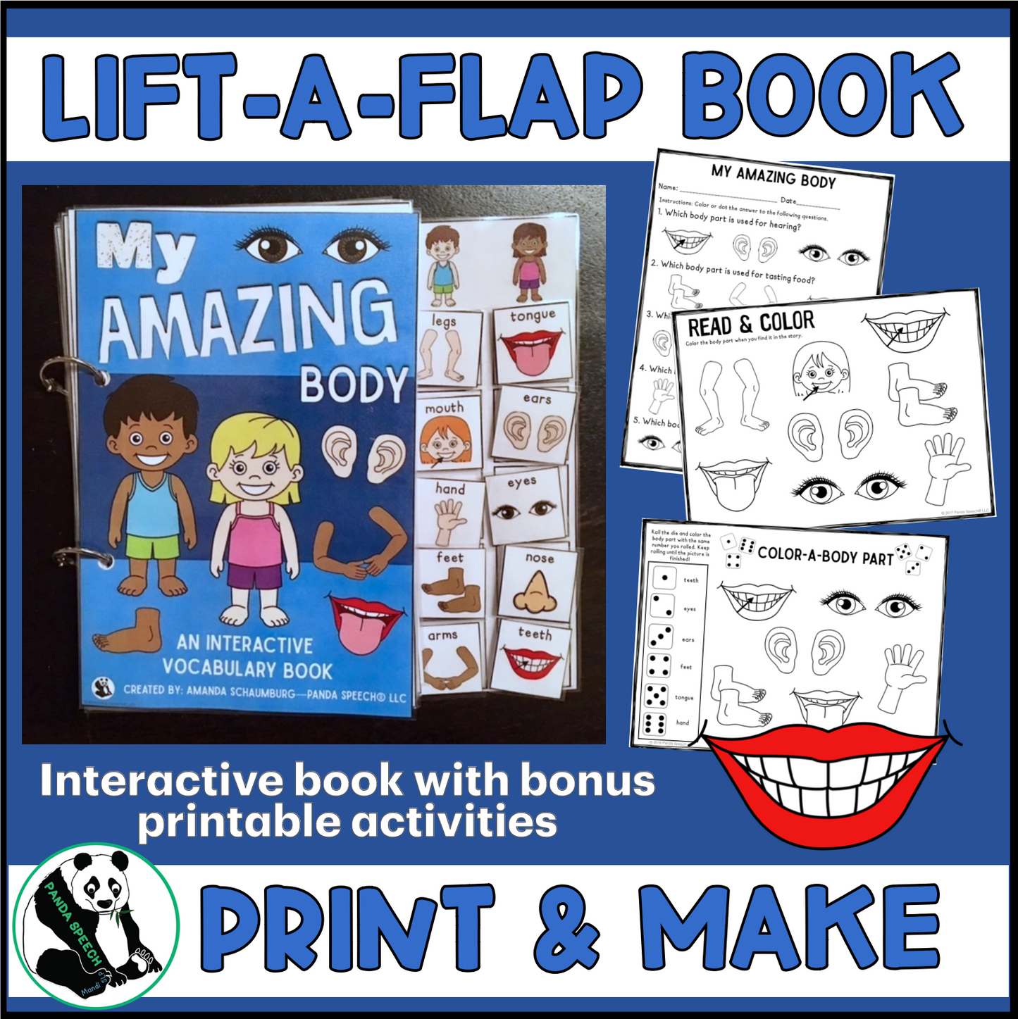 My Amazing Body LIft a Flap Book (Print & Make Book)