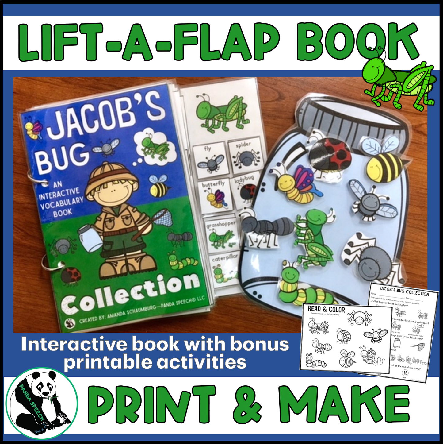 Jacob's Bug Collection Lift a Flap Book (Print & Make Book)