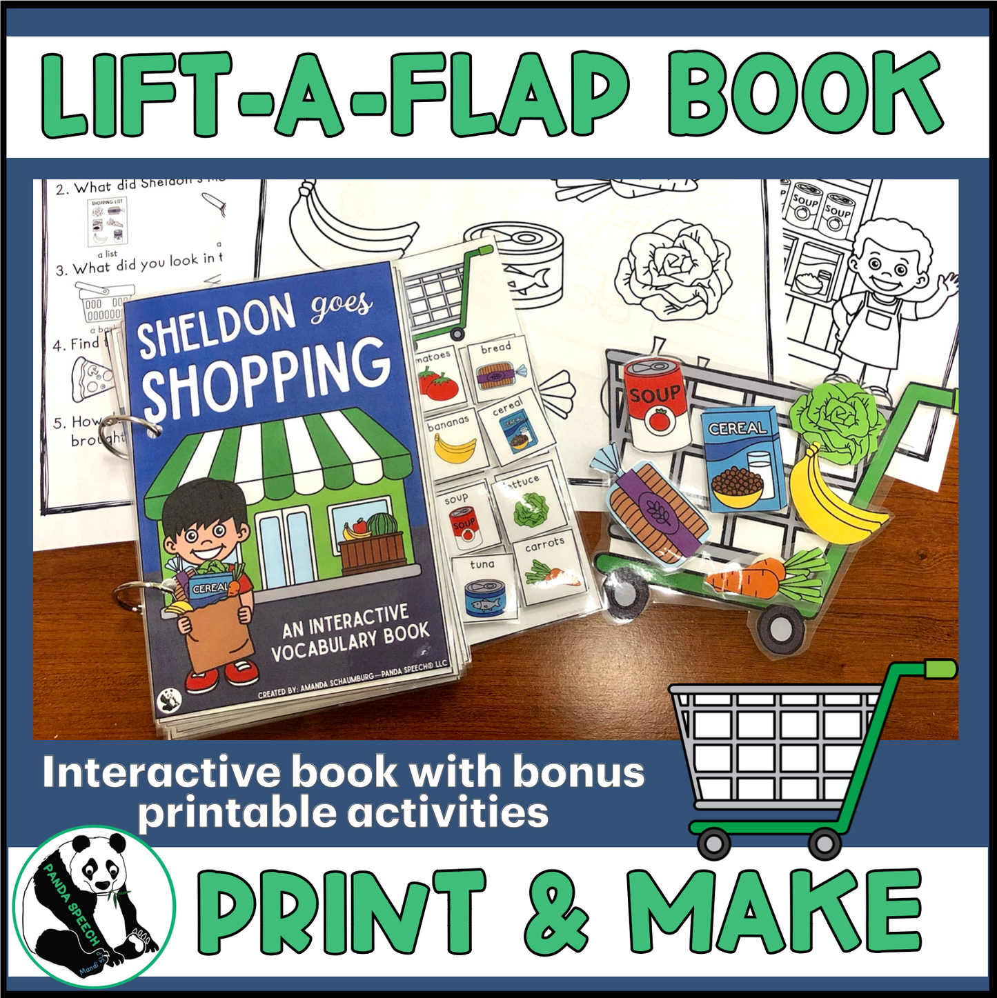 Sheldon Goes Shopping LIft a Flap Book (Print & Make Book)