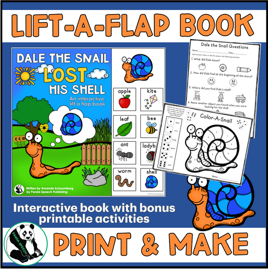 Dale the Snail Lift a Flap Book (Print & Make Book)