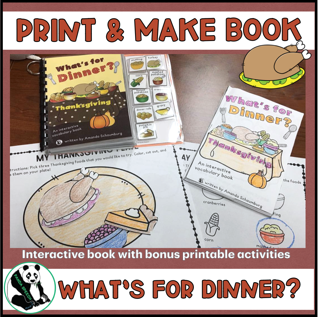 What's For Dinner? An Interactive book and carft with BOOM Card Book Option (PRINT & MAKE BOOK)