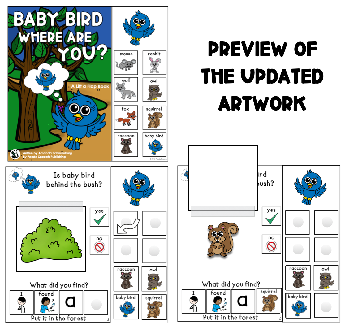 Baby Bird Where are You?  LIft a Flap Book (Print & Make Book)