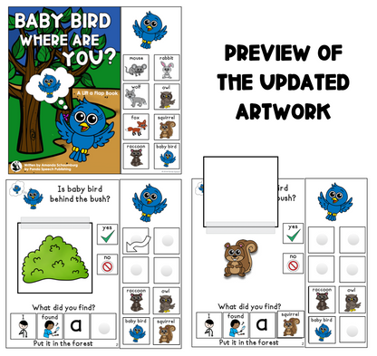 Baby Bird Where are You?  LIft a Flap Book (Print & Make Book)