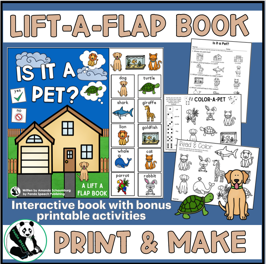 Is it a Pet? Lift a Flap Book  (Print & Make Book)