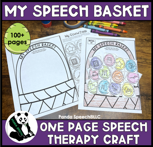 My Speech Easter  Basket ~  One Page Speech and Language Craft