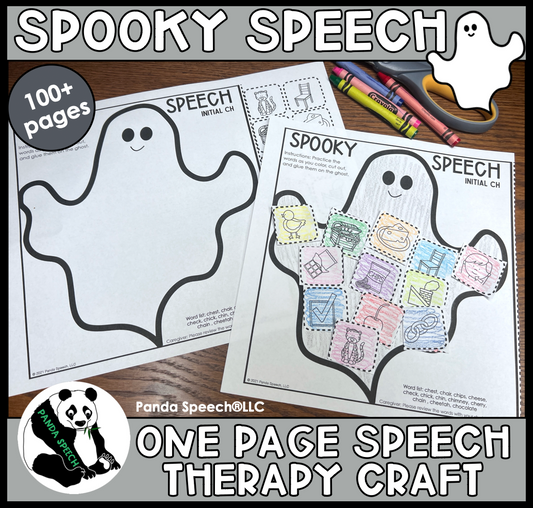 Spooky Speech Ghost ~ One Page Speech and Language Craft