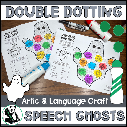 Double Dotting Speech Ghost ~ A Speech Therapy Art Activity