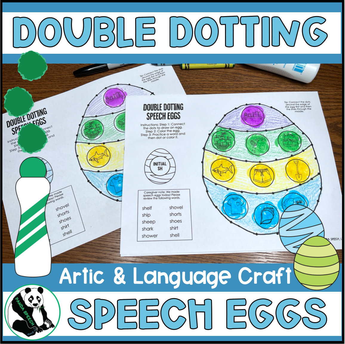 Double Dotting Speech Egg ~ A Speech Therapy Art Activity