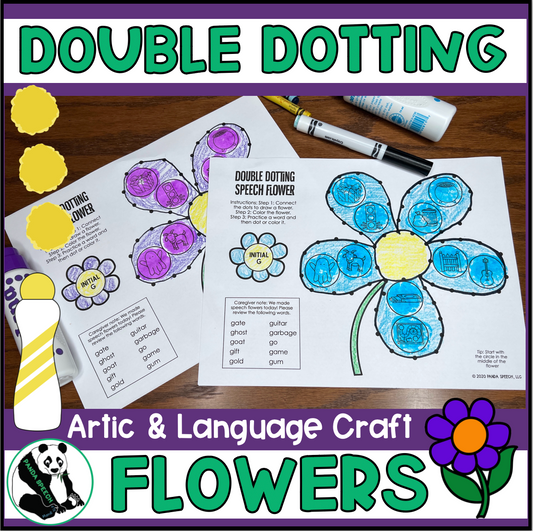 Double Dotting Speech Flower ~ A Speech Therapy Art Activity