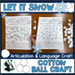 Let it Snow! Articulation and Language! Speech Therapy Cotton Ball craft