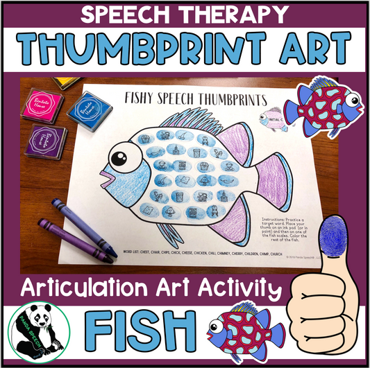 Fishy Thumbprints A Speech Therapy Craft Activity ~ Articulation Practice