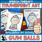 Gum ball Thumbprints A Speech Therapy Craft Activity ~ Articulation Practice