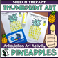 Pineapple Thumbprints A Speech Therapy Craft Activity ~ Articulation Practice