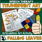 Falling Leaves Thumbprints A Speech Therapy Craft Activity ~ Articulation Practice