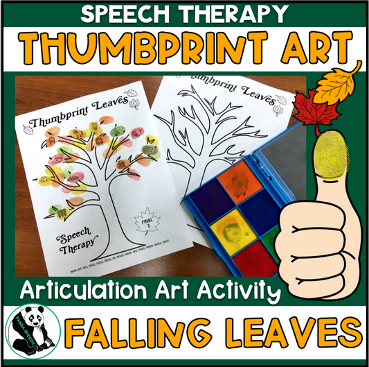 Falling Leaves Thumbprints A Speech Therapy Craft Activity ~ Articulation Practice