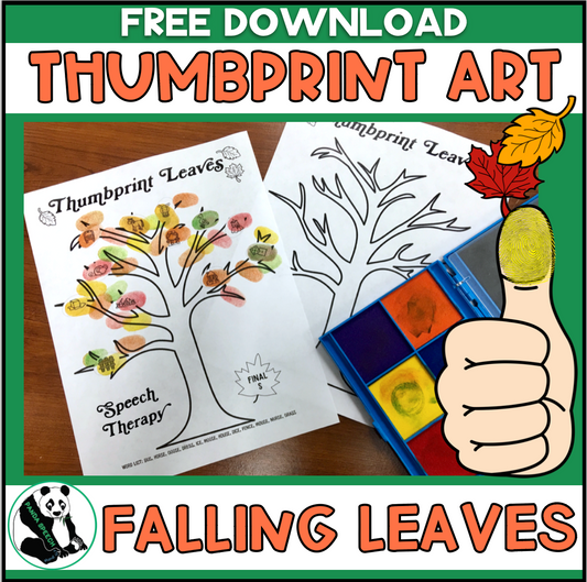 Thumbprint Leaves Freebie ~ Thumbprint Art Activity