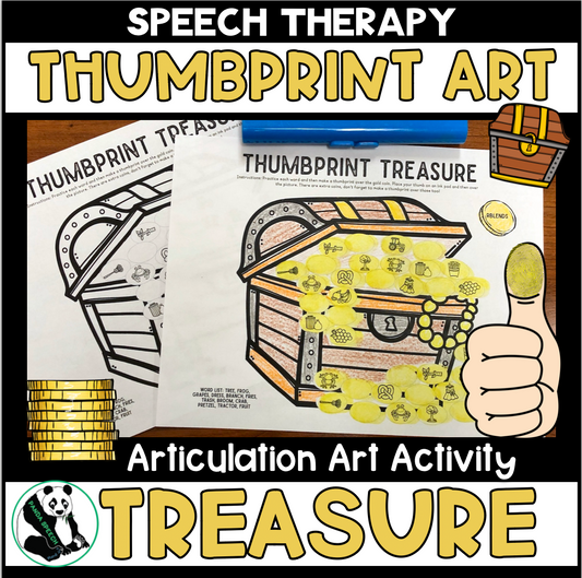 Treasure Thumbprints A Speech Therapy Craft Activity ~ Articulation Practice